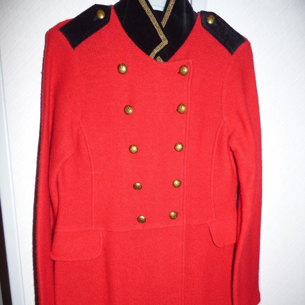 Red Lauren Jeans wool long jacket / cardigan US PL